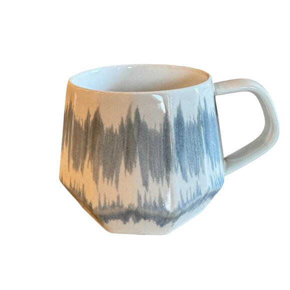 Homvare Porcelain Mugs Set Of 2 Cream Blue Gray Glaze 10 oz EUC - Picture 4 of 14